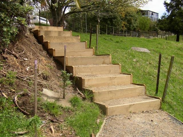 New steps.  Oct. 2003. Cambridge Tree Trust